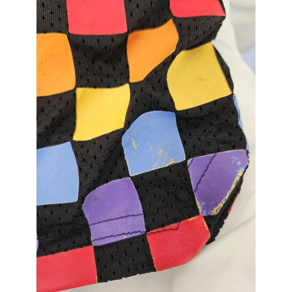 Nike Air Jordan Retro AOP Basketball Shorts Small Black MultiColor Check